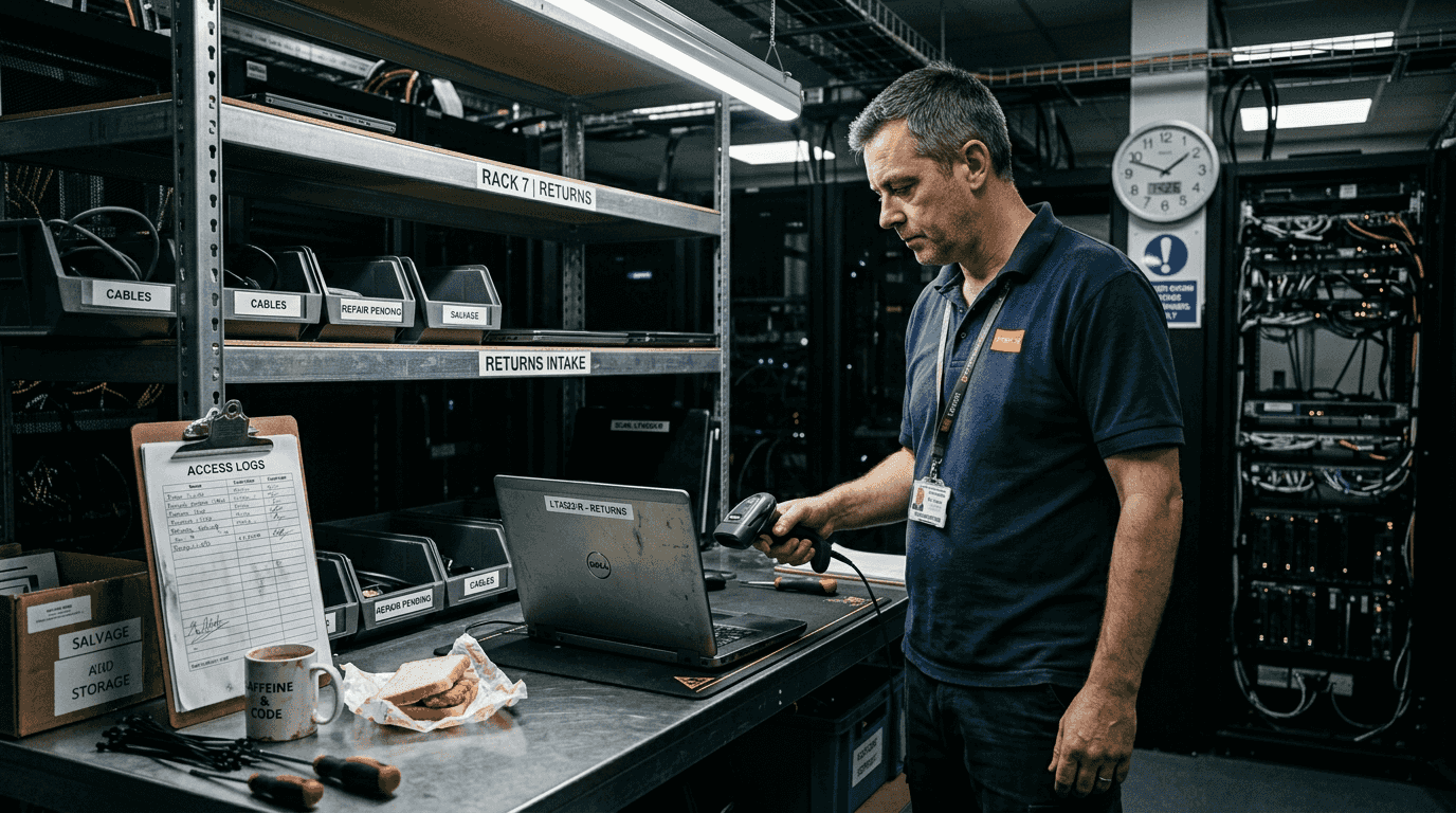 Technician automating IT access workflow