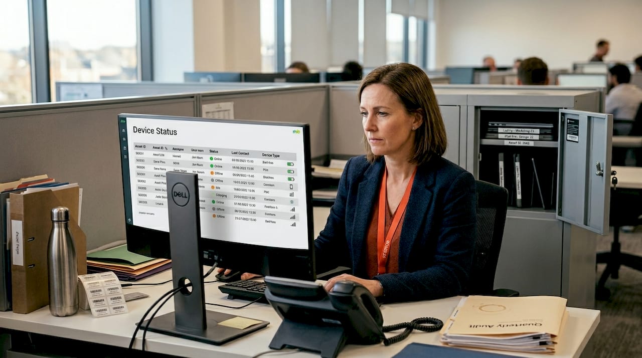 IT manager tracks assets near smart locker