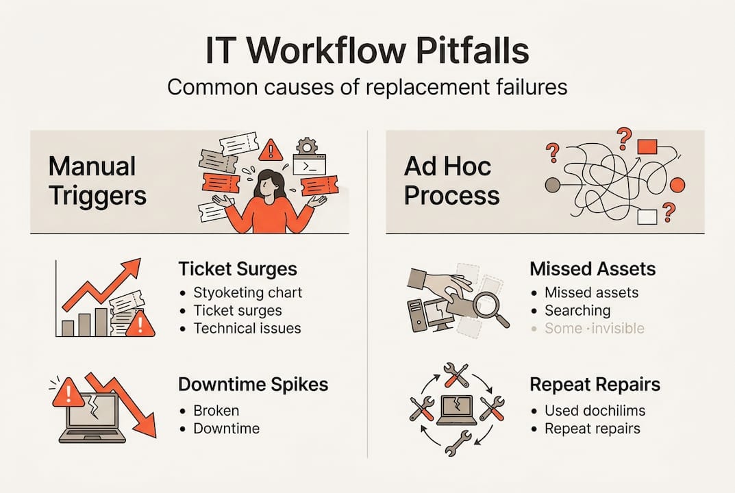 Infographic of IT workflow failure causes