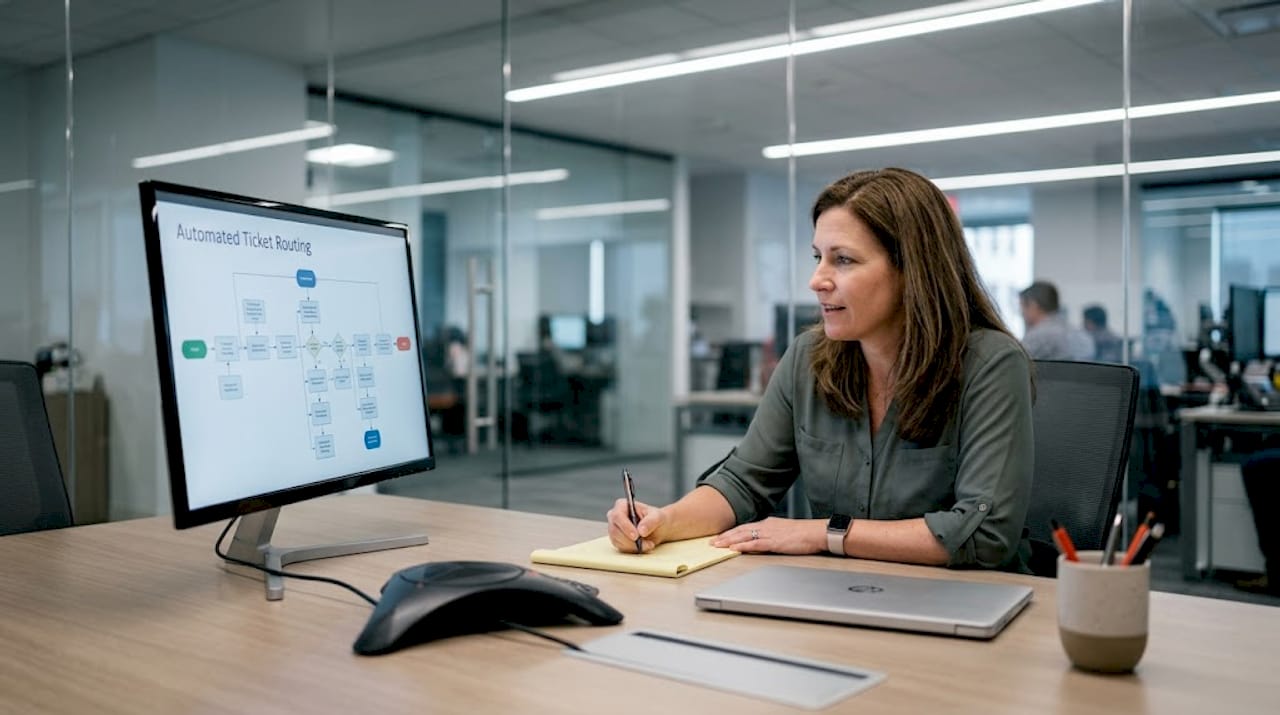 IT manager monitoring automated workflows dashboard