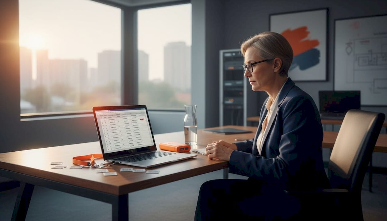 IT manager reviewing asset audit workflow