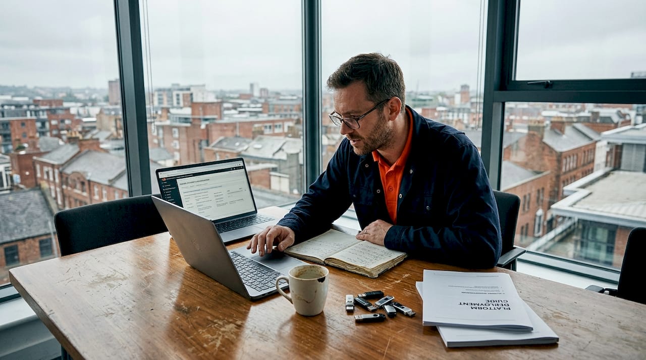 Technician configures orchestration platform