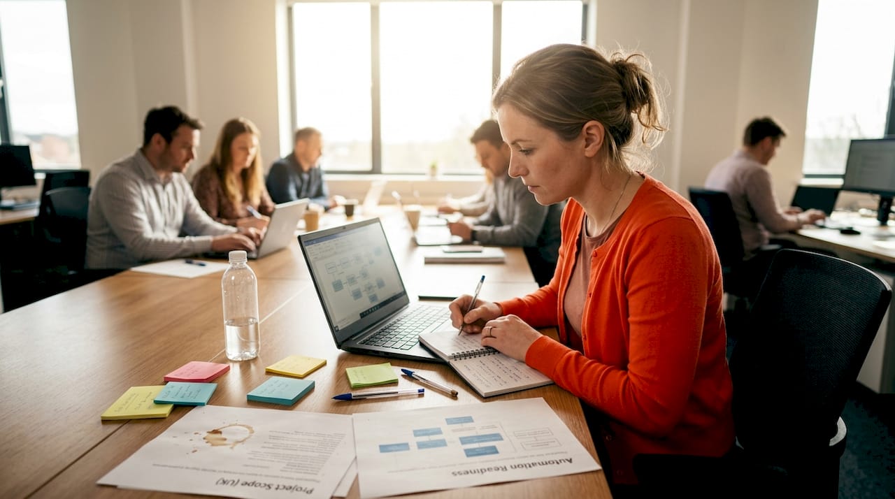 IT staff preparing automation workflows