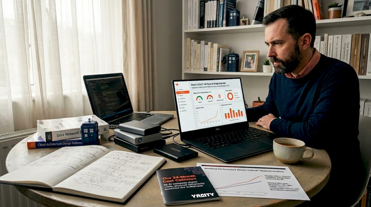 IT manager reviewing remote device workflow