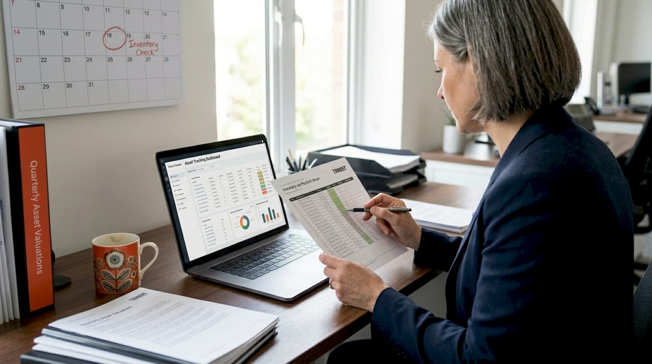 IT manager reviewing asset inventory