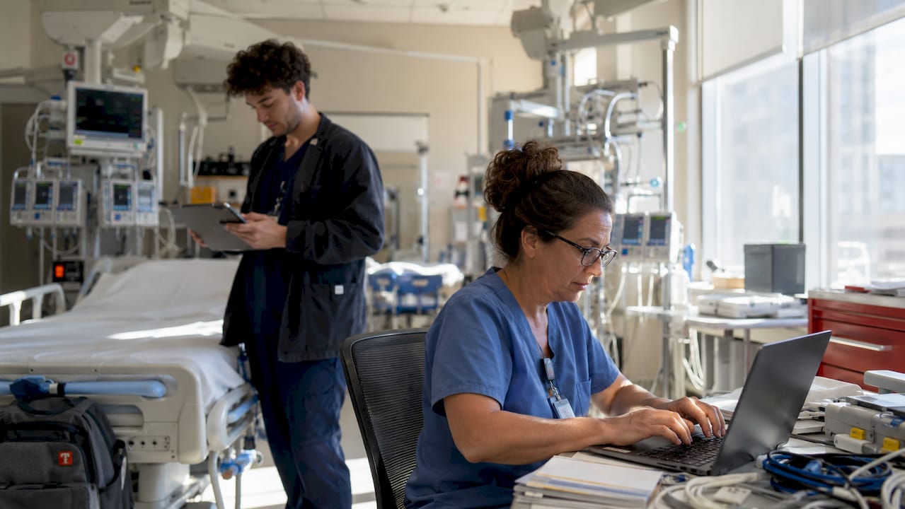 Technicians conducting hybrid device discovery