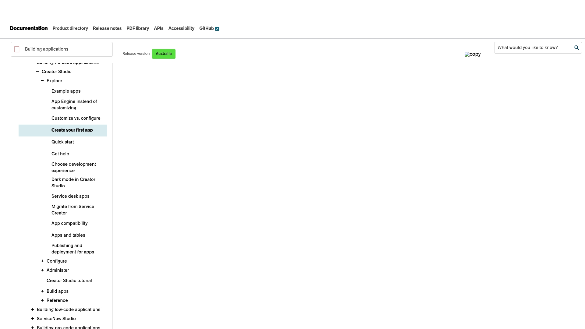 https://servicenow.com/docs/r/application-development/creator-studio/creator-studio-creating-your-first-app.html