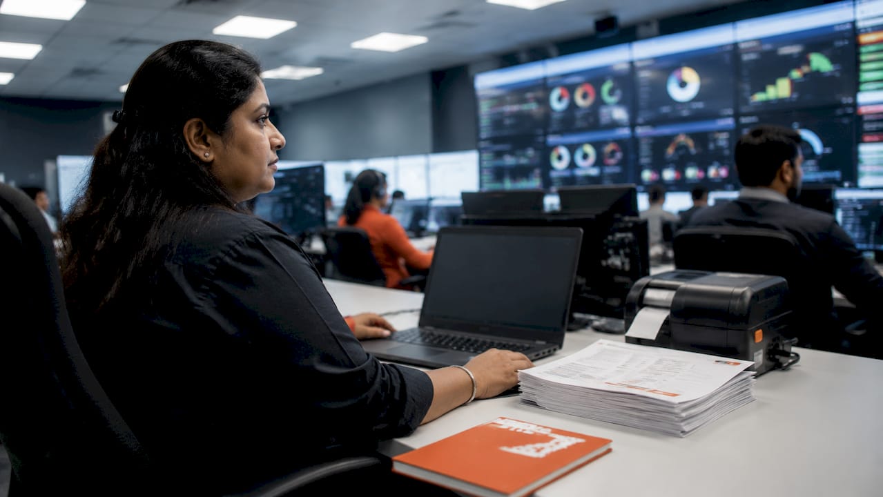 IT technician using ServiceNow ticket system