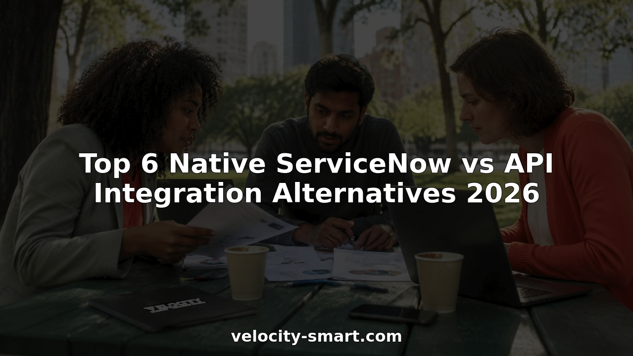 IT team reviewing ServiceNow integration charts