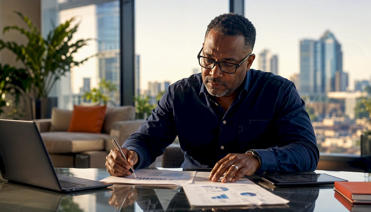 IT leader analyzing AI ROI reports