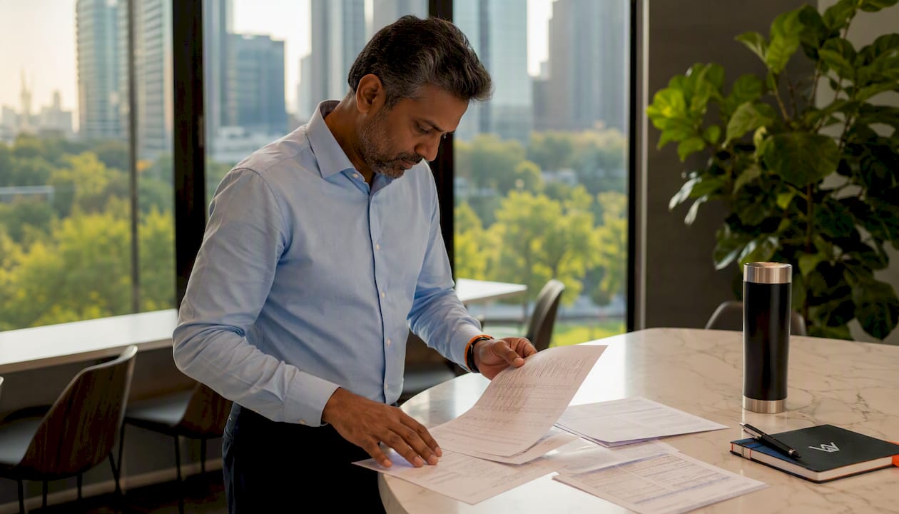 CIO reviewing IT support cost documents