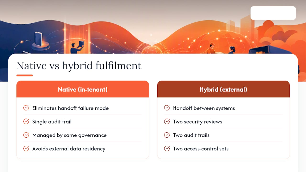 The case for treating physical fulfilment as a first-class ITSM workflow — overview diagram