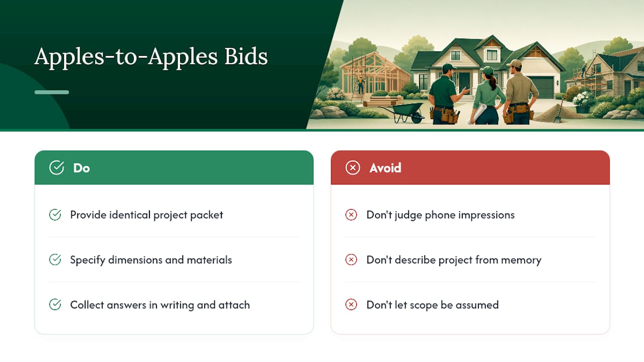 Turning Answers Into an Apples-to-Apples Comparison — overview diagram