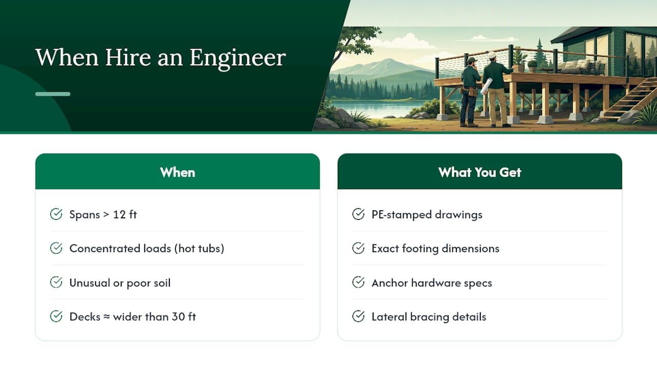 When Does A Deck Need An Engineer Instead Of A Table? — overview diagram