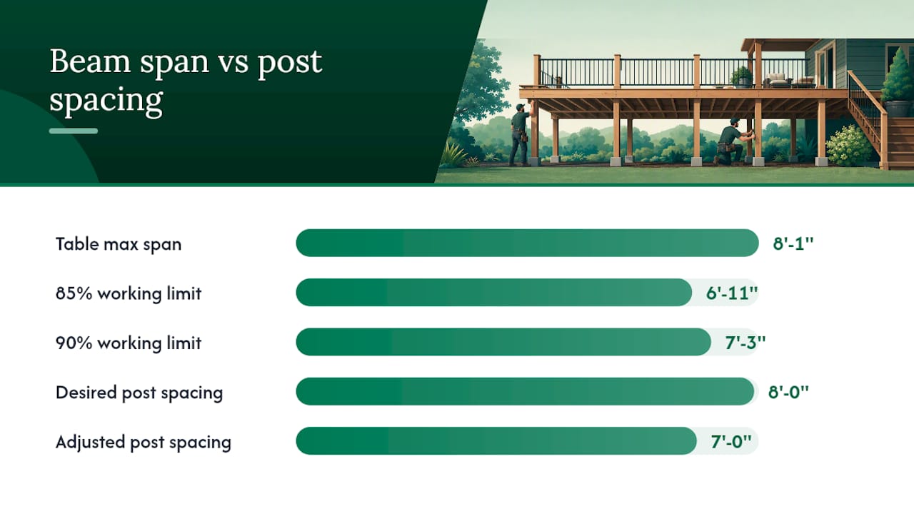 A Worked Example: Sizing a Deck Beam from Scratch — overview diagram