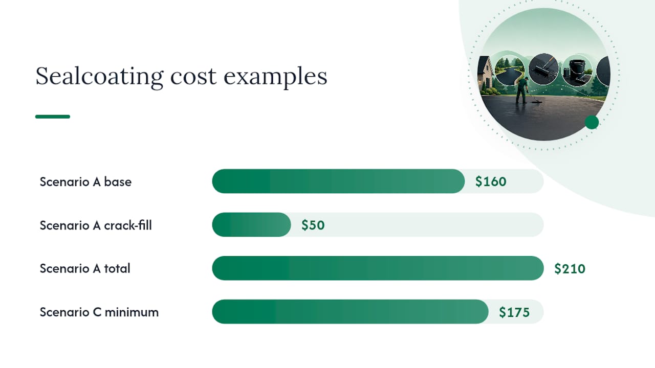 Sealcoating price calculation examples