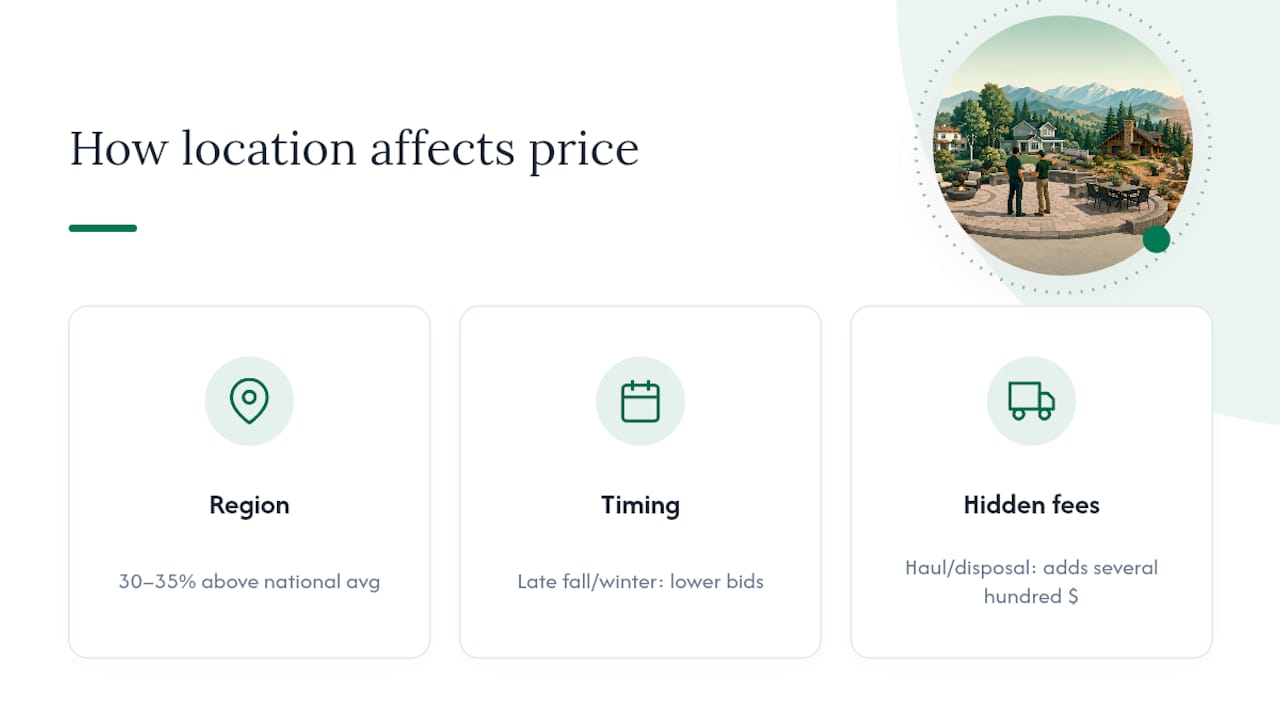 How Does Location Affect Paver Patio Pricing? — overview diagram