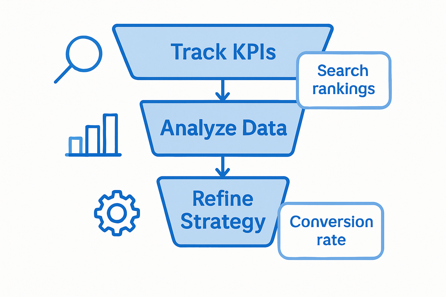 Infographic tracking local SEO progress