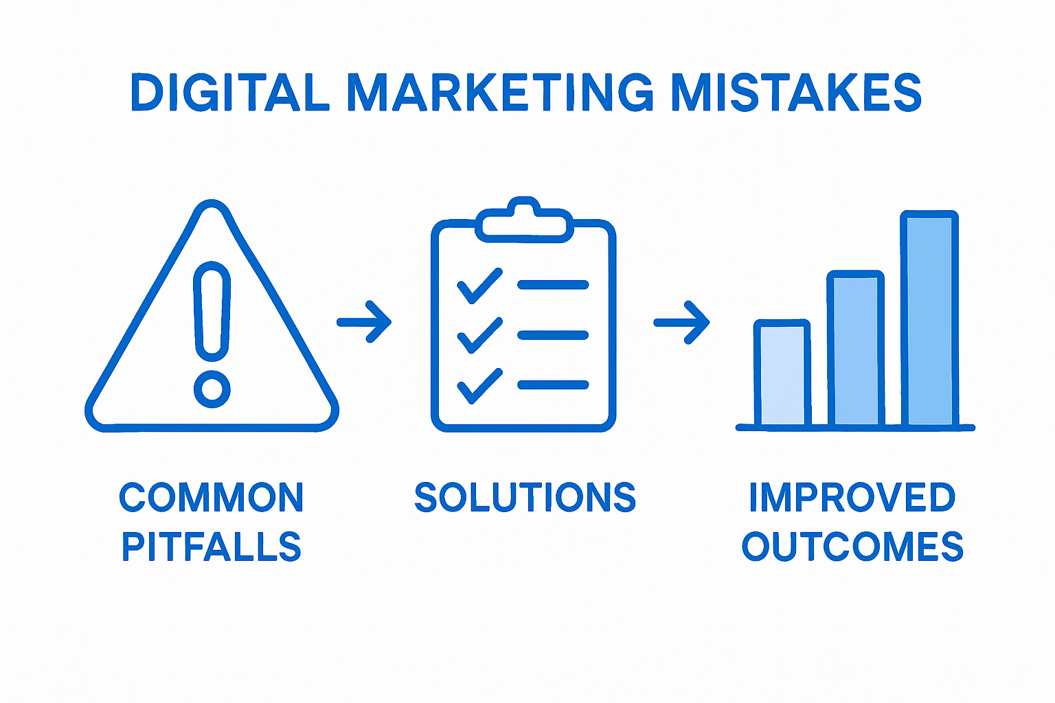 SMB digital marketing pitfalls and solutions infographic