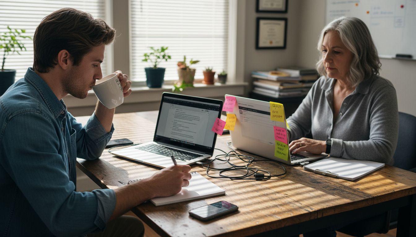 Colleagues integrating CRM and marketing automation