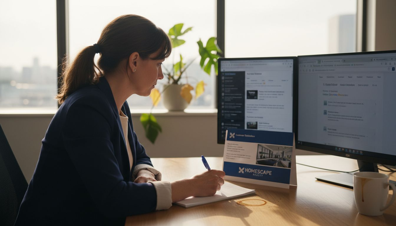 Marketing manager conducting online reputation audit