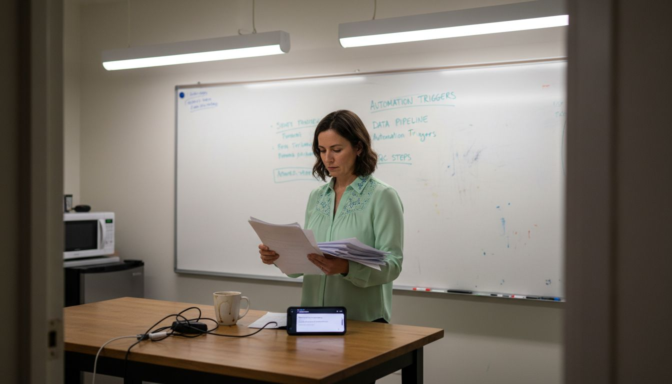 Reviewing email workflow in small business office