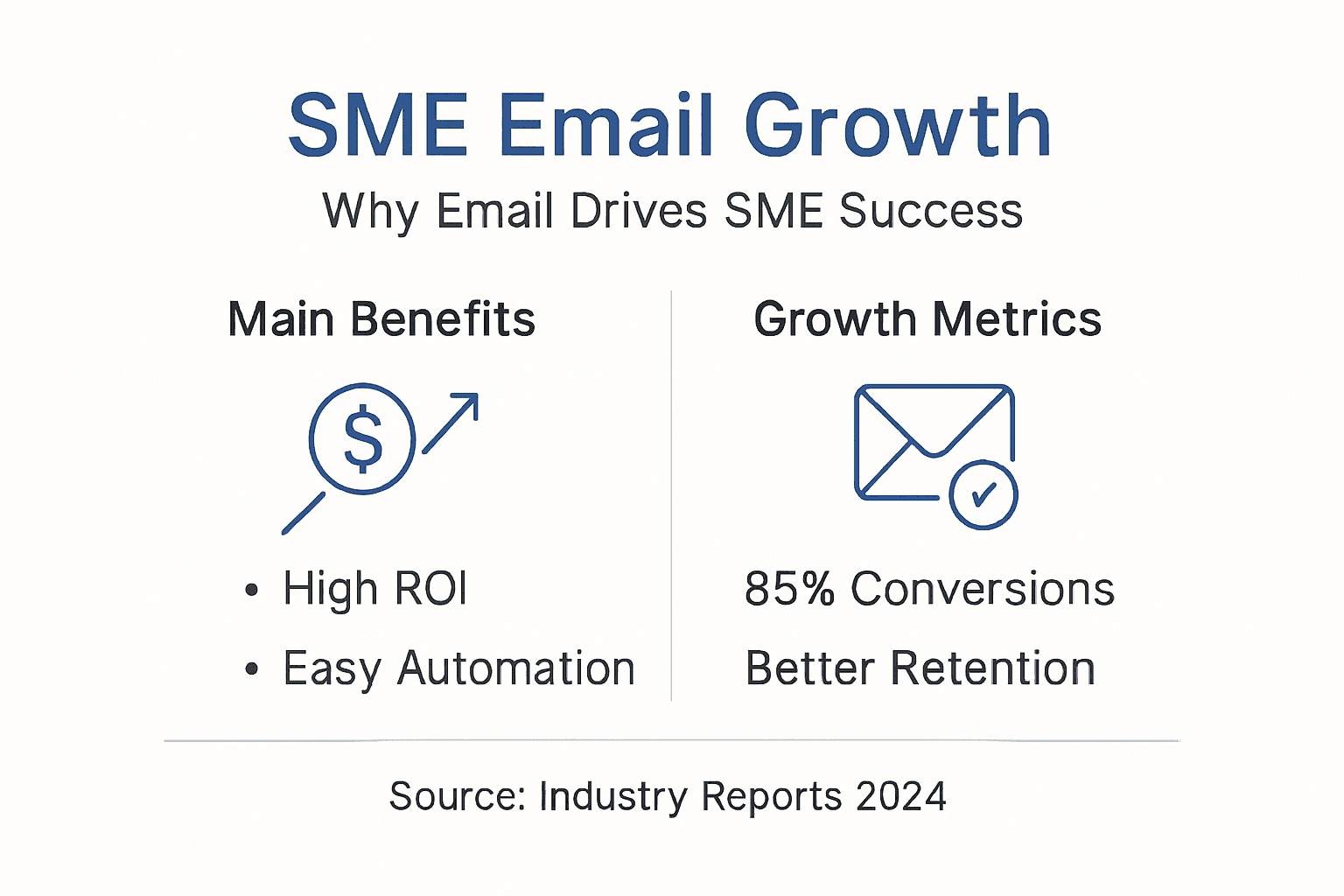 Infographic shows SME email marketing growth metrics