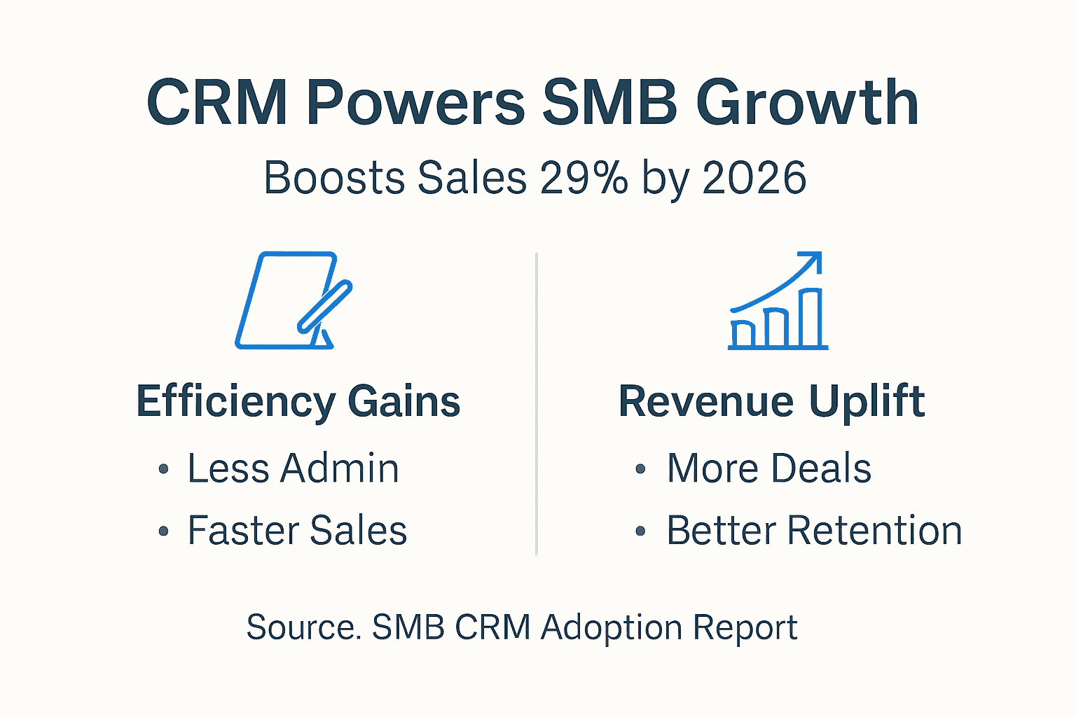 Infographic on CRM sales and efficiency gains