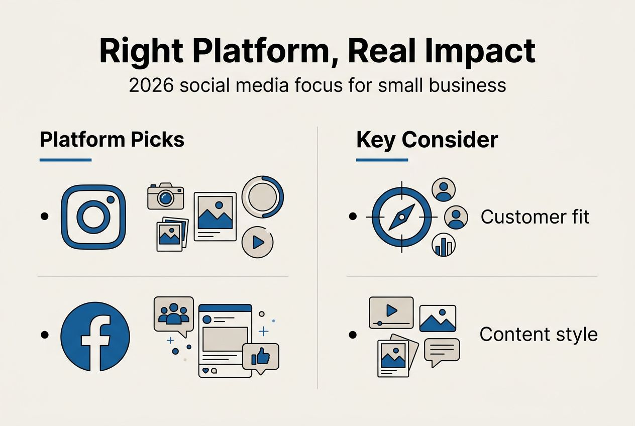Infographic choosing best social media platform