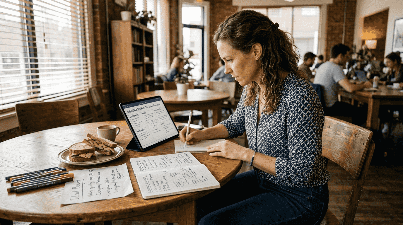 Entrepreneur defining small business niche