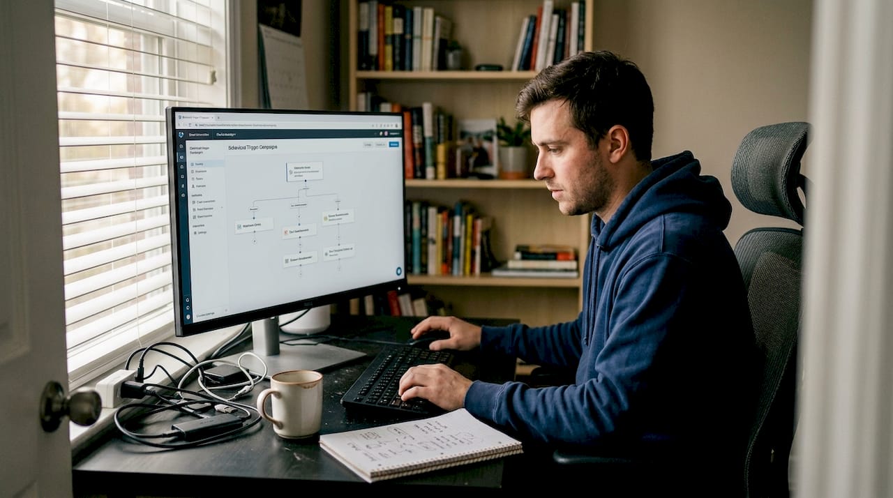 Marketer configures behavioral trigger automation