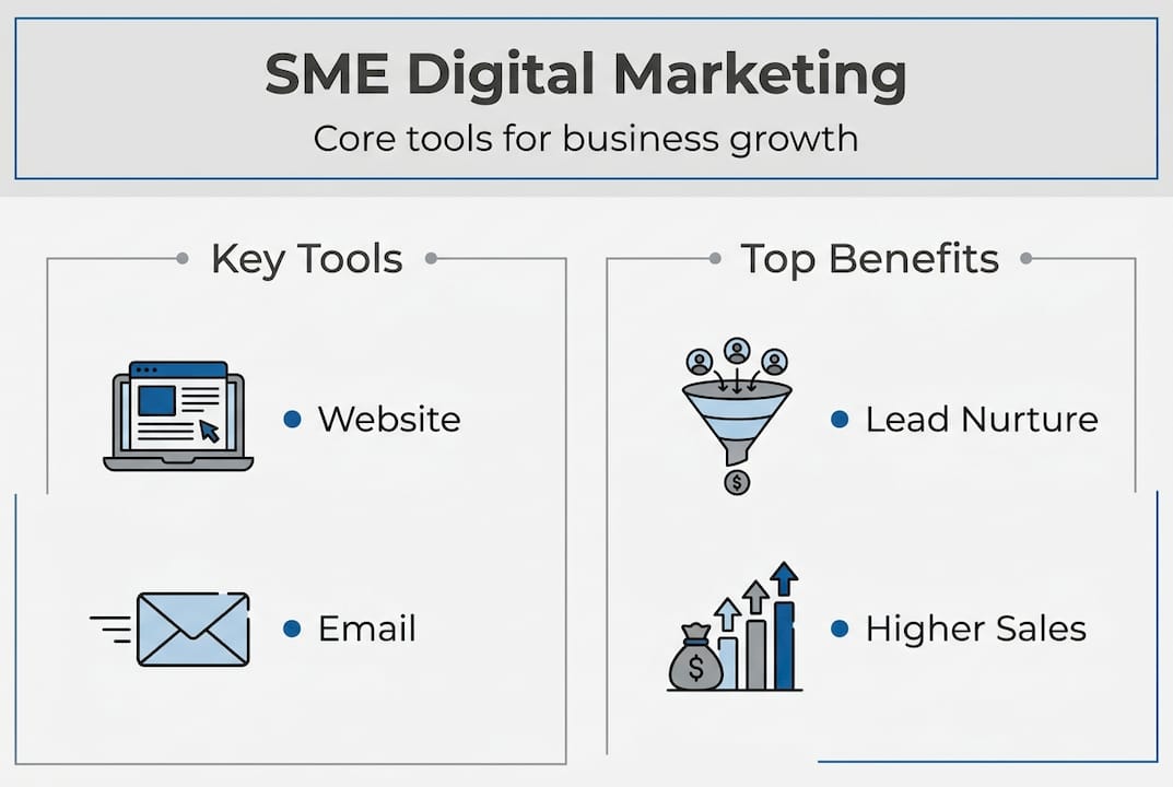 Infographic of SME digital marketing essentials