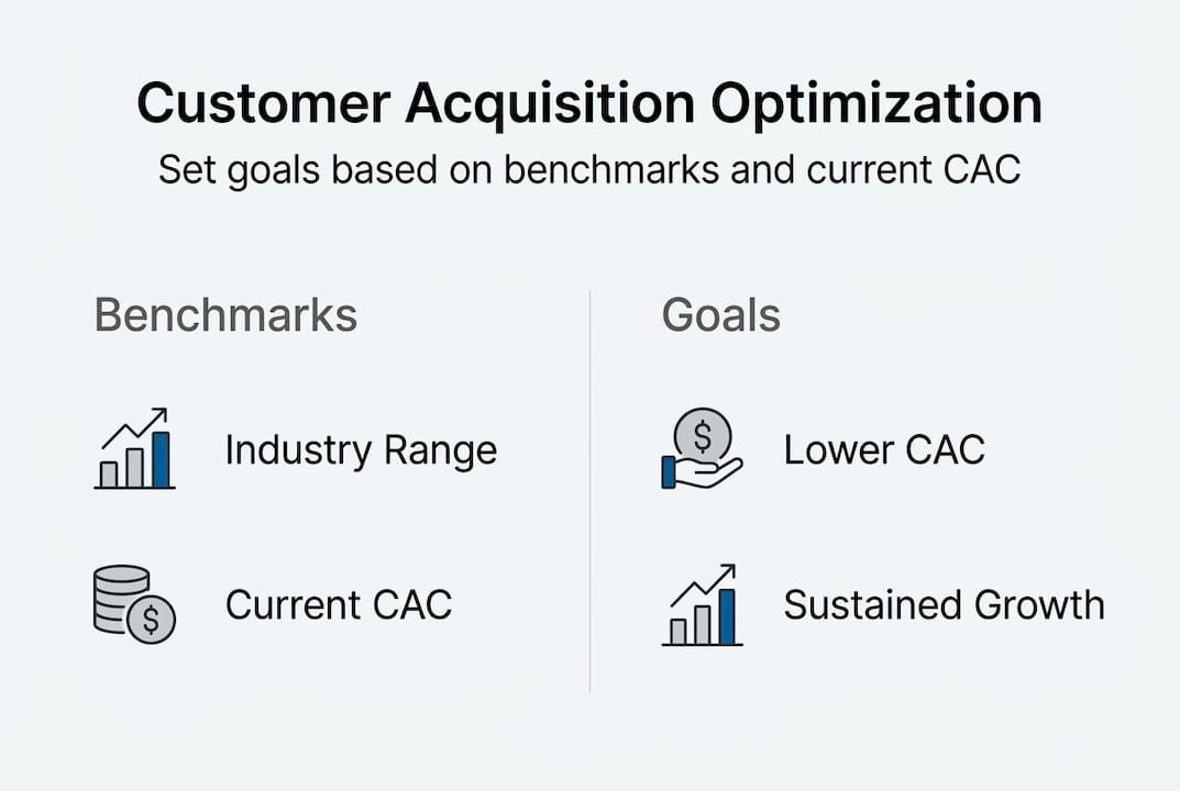 Infographic of acquisition benchmarks and goals