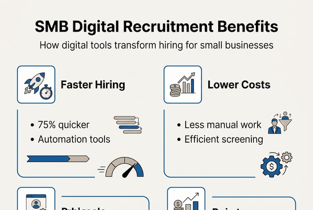 Infographic on digital recruitment benefits for SMBs