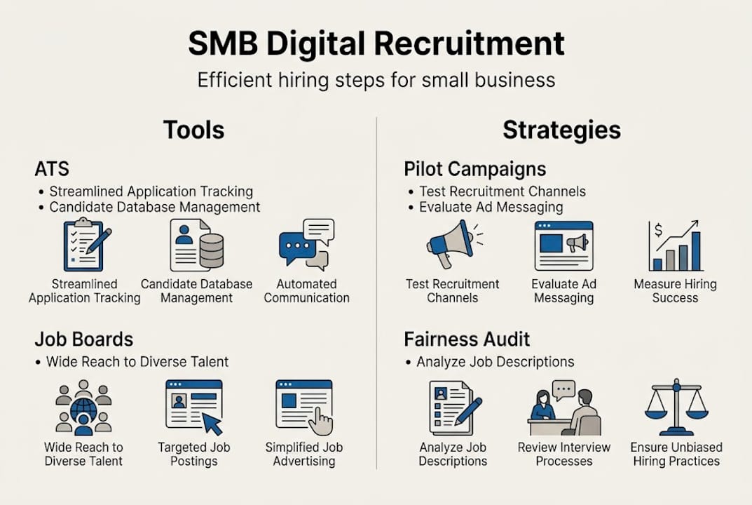 Infographic showing SMB digital recruitment overview