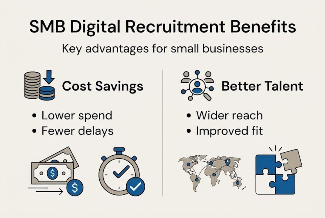 Infographic showing SMB recruitment benefits