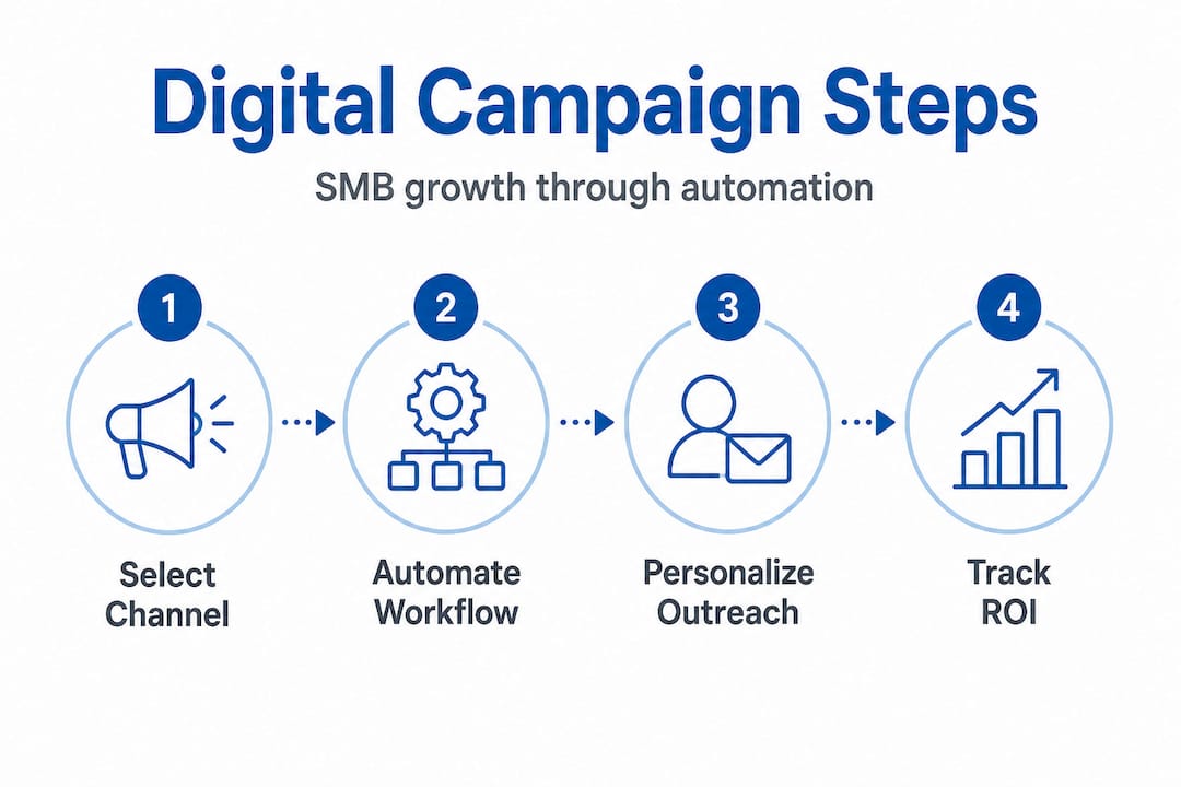 Infographic showing SMB marketing campaign steps