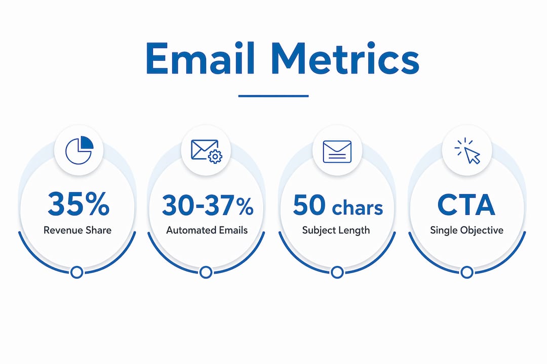 Infographic displaying key email marketing statistics