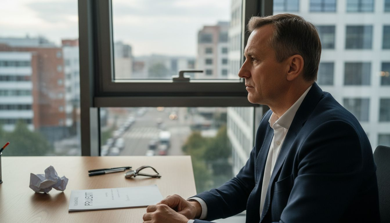 Zdjęcie menedżera pracującego przy biurku w swoim gabinecie