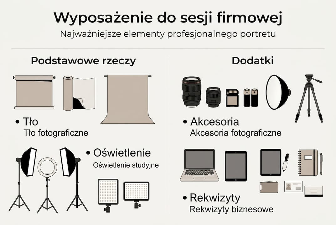 Infografika: co zabrać na firmową sesję zdjęciową