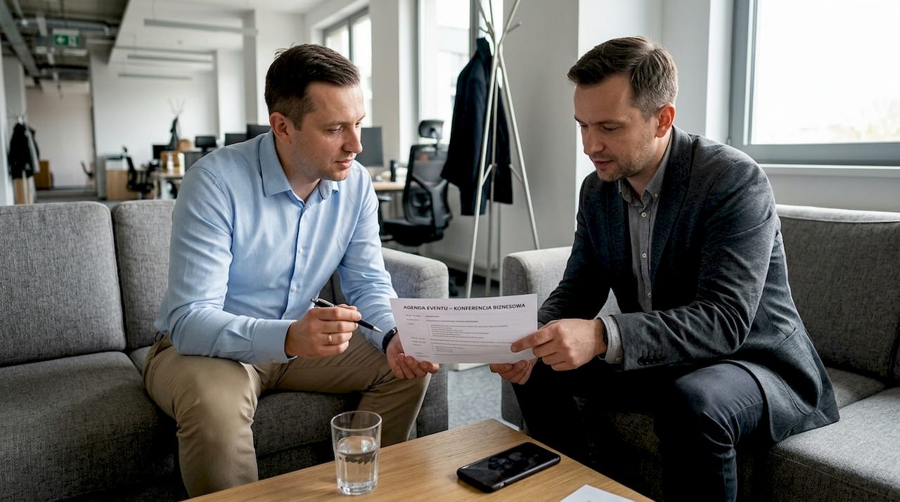 Kadra menedżerska podczas profesjonalnej sesji zdjęciowej, zrelaksowana na kanapie
