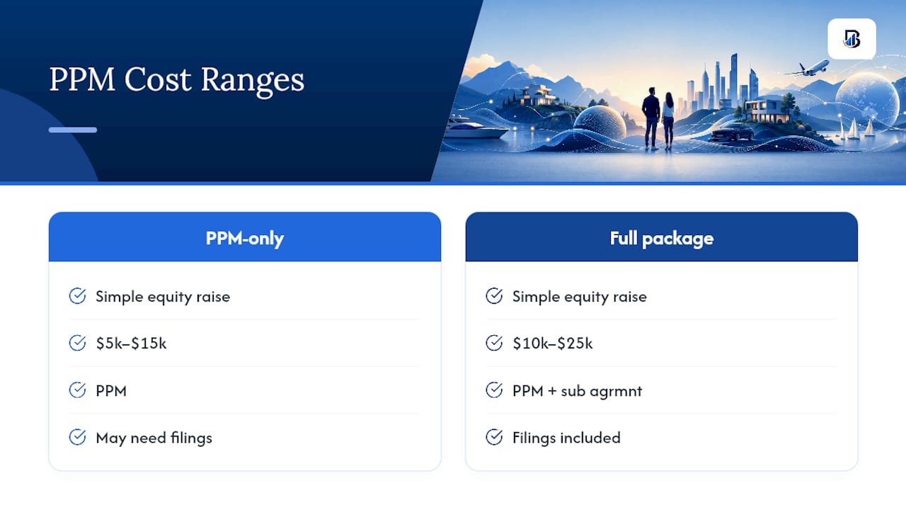 PPM-only and full-package cost ranges compared