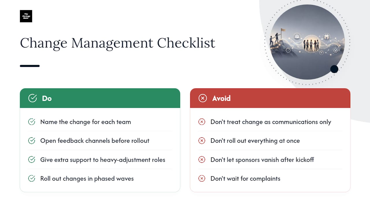 Change Management Strategies During Implementation — overview diagram