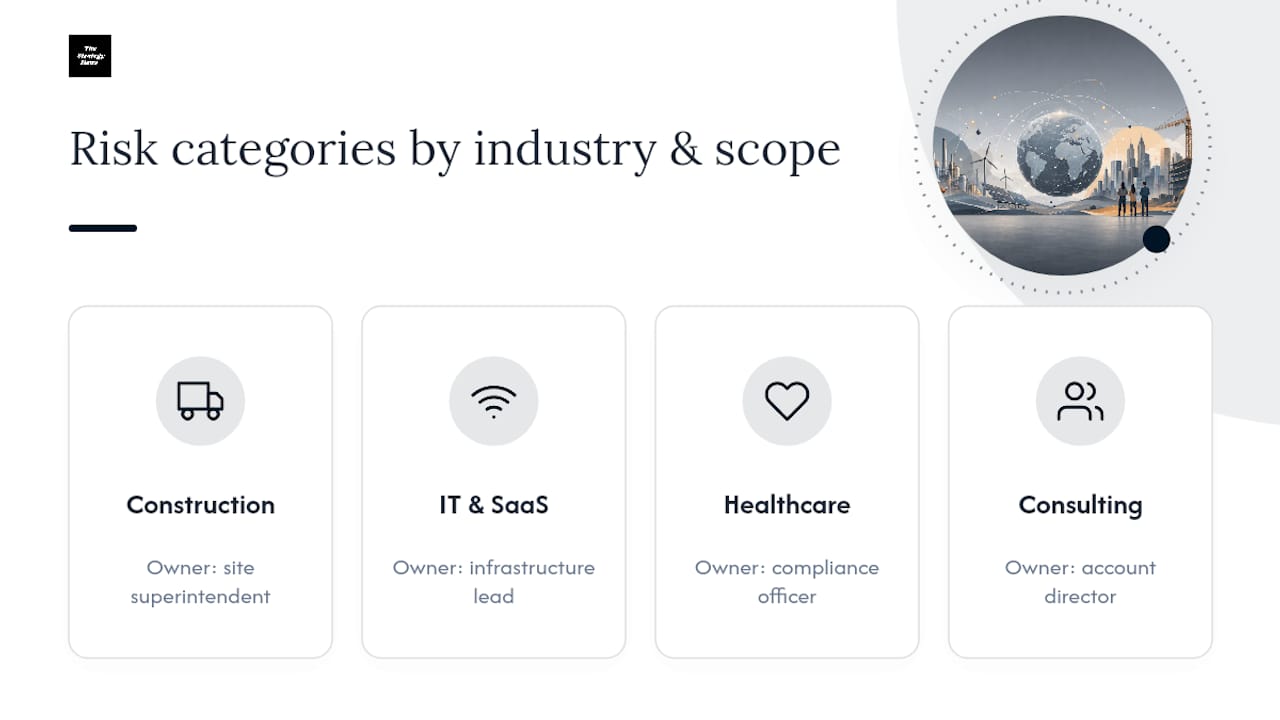 Risk categories across four project industries