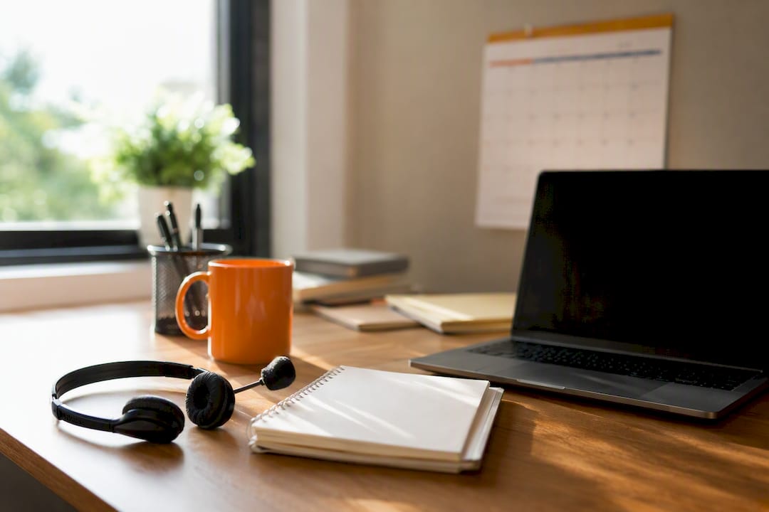 Home care coordinator training desk setup
