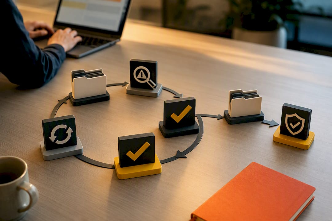 Recurring quality assurance audit cycle illustration