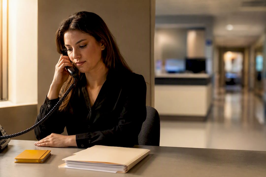 Coordinator handling a home care referral call