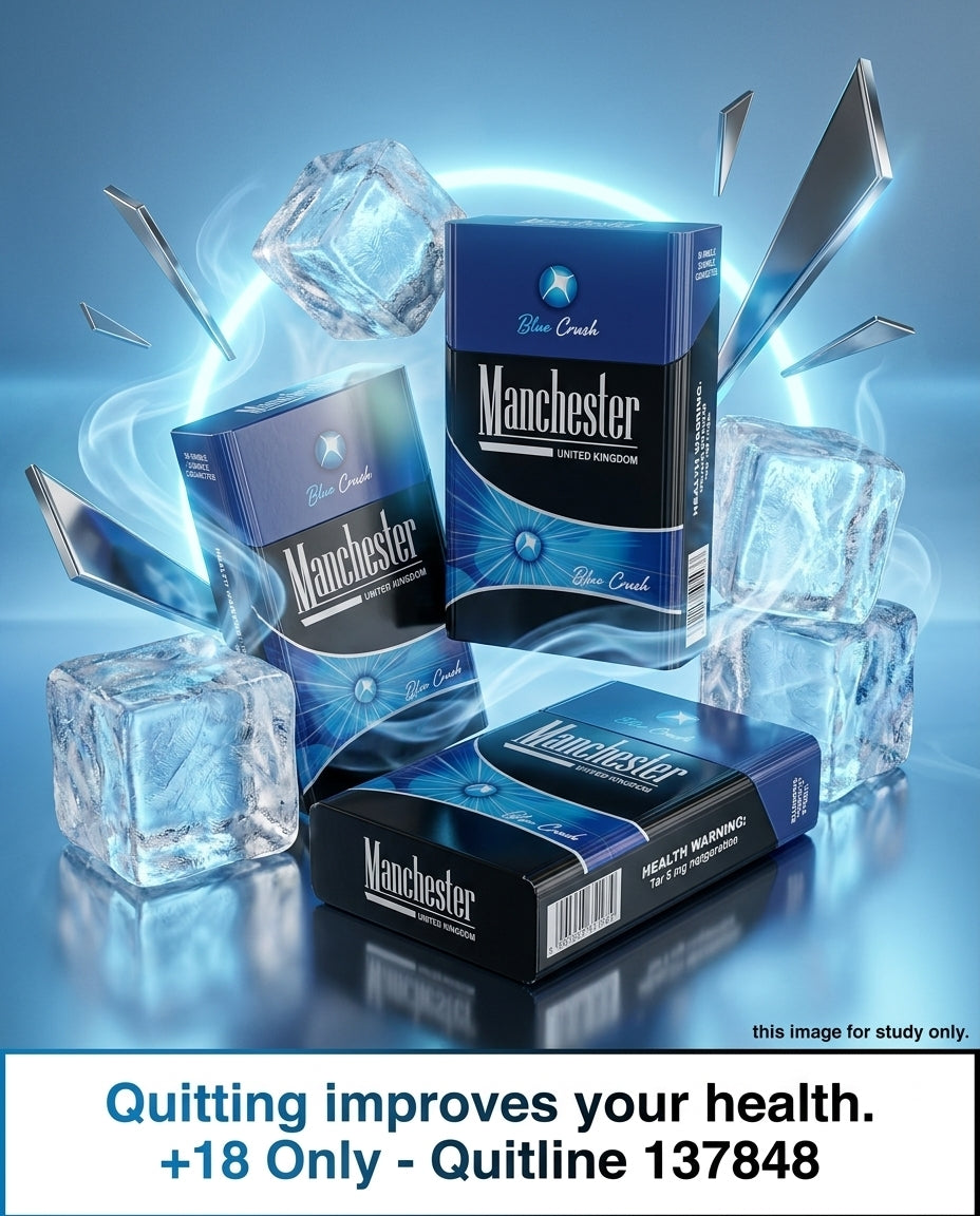 Manchester Blue Crush Cigarettes (10 Packs x 20s), Smooth Menthol Crush, Cheap Price Online & Fast Delivery Australia