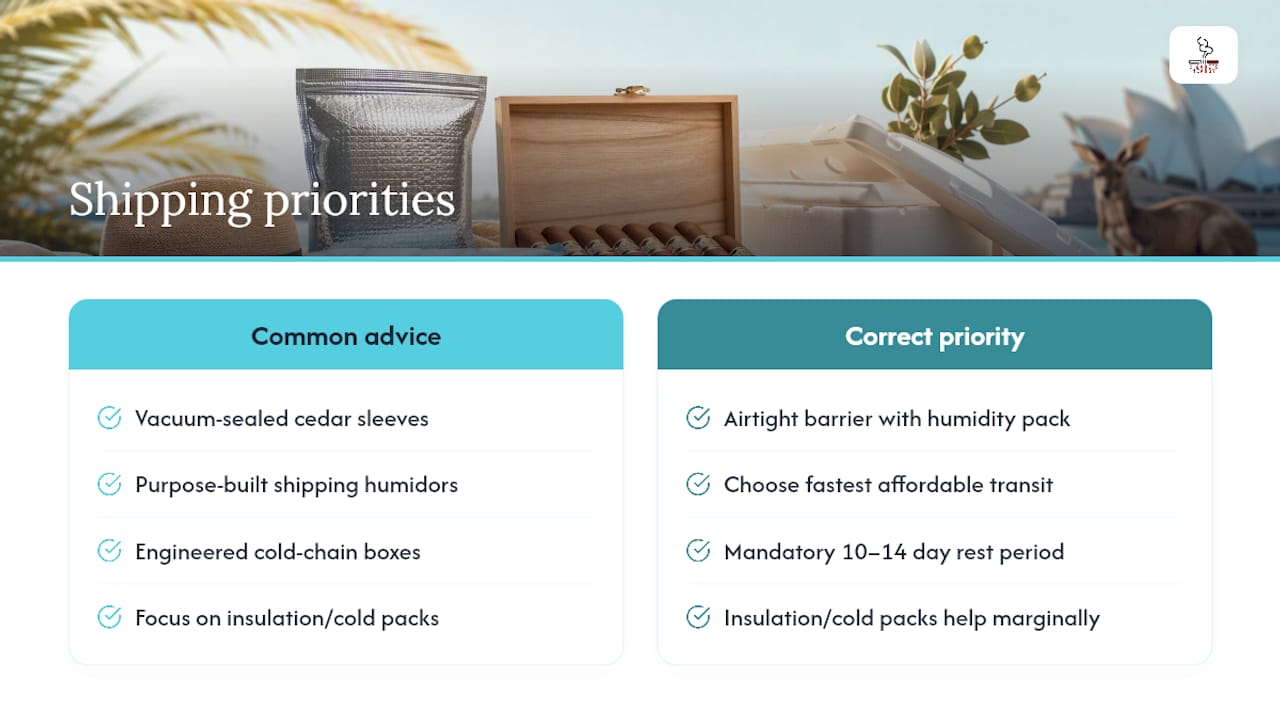 What the shipping advice usually gets backwards — overview diagram