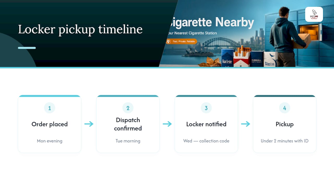 Locker order dispatch and collection timeline